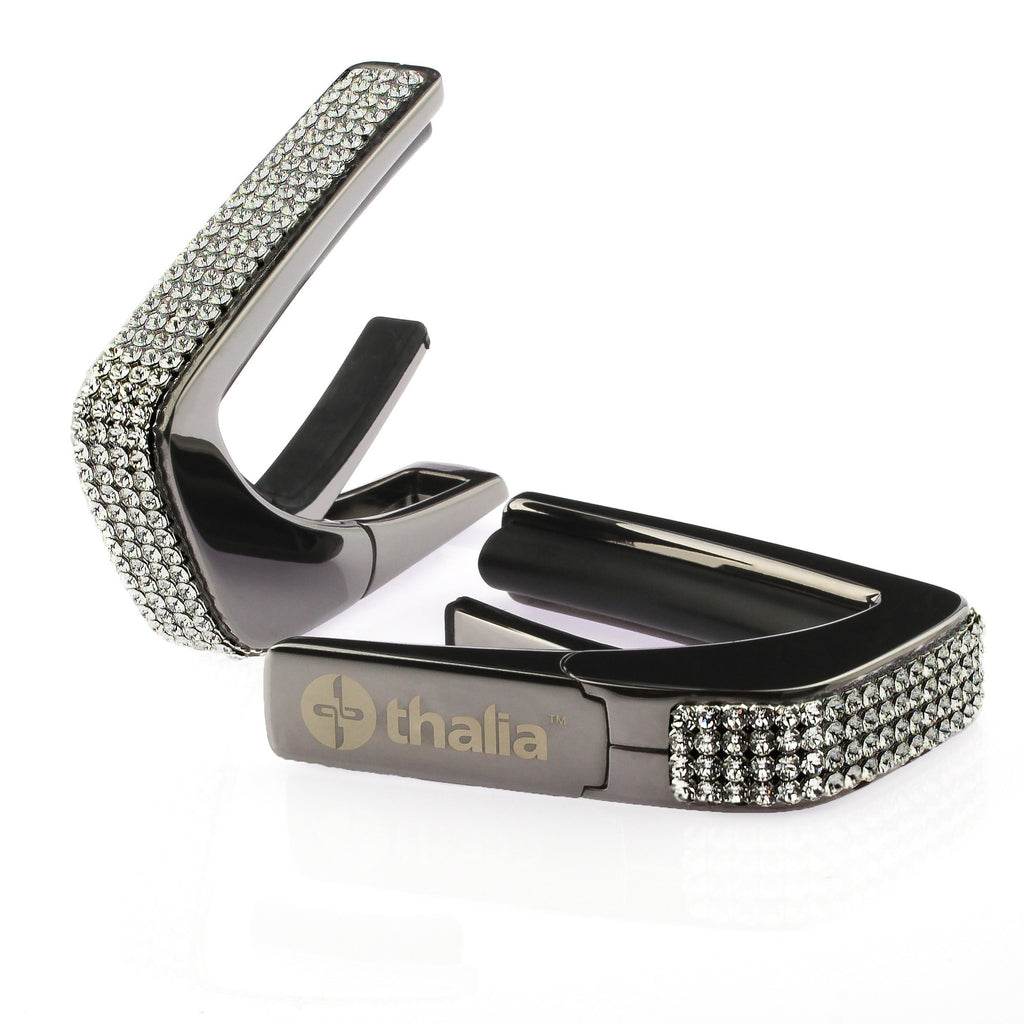 Black Chrome Finish with Swarovski Crystal Inlay