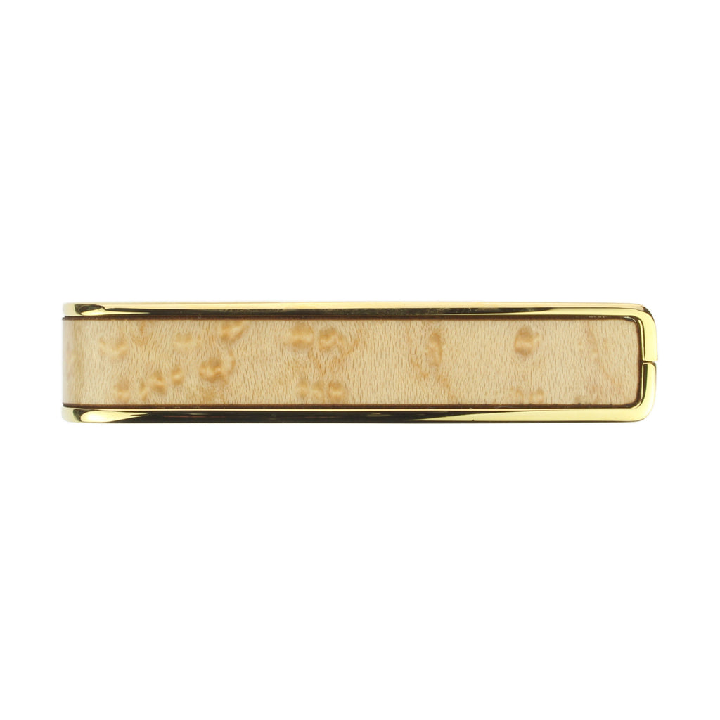 24k Gold Finish with Birdseye Maple Inlay