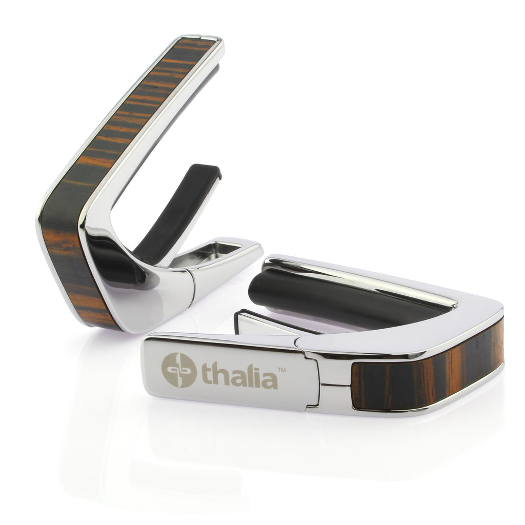 Chrome Finish with Macassar Ebony Inlay