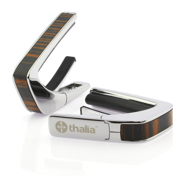 Chrome Finish with Macassar Ebony Inlay