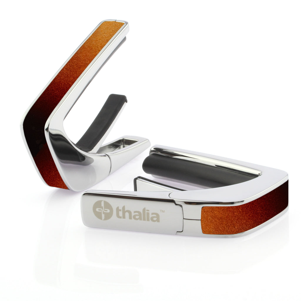 Chrome Finish with Tobaccoburst Birdseye Maple Inlay