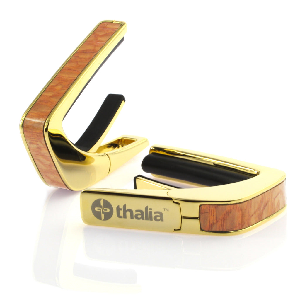 24k Gold Finish with Brazilian Lacewood Inlay