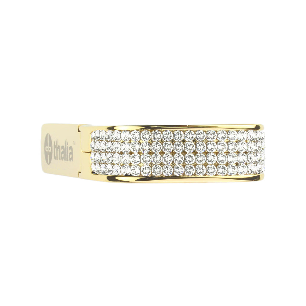 24k Gold Finish with Swarovski Crystal Inlay