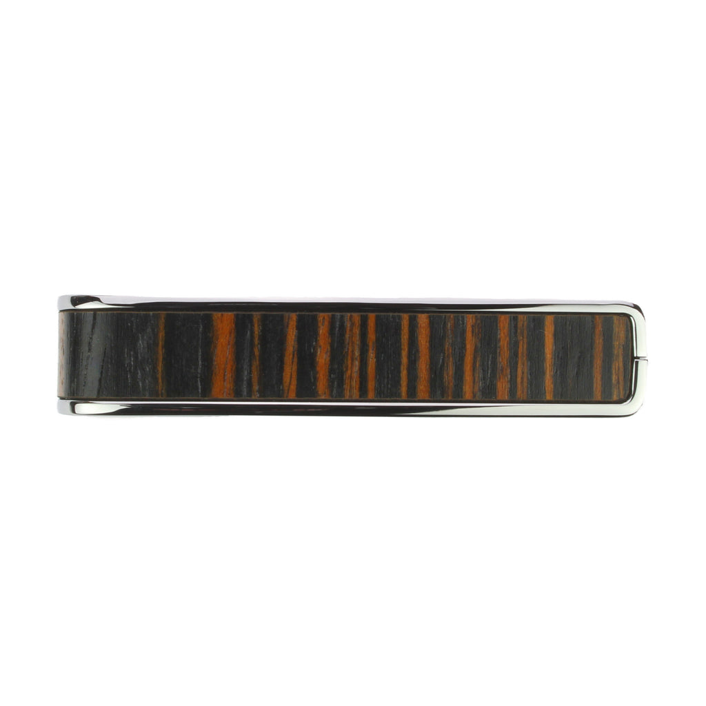 Chrome Finish with Macassar Ebony Inlay