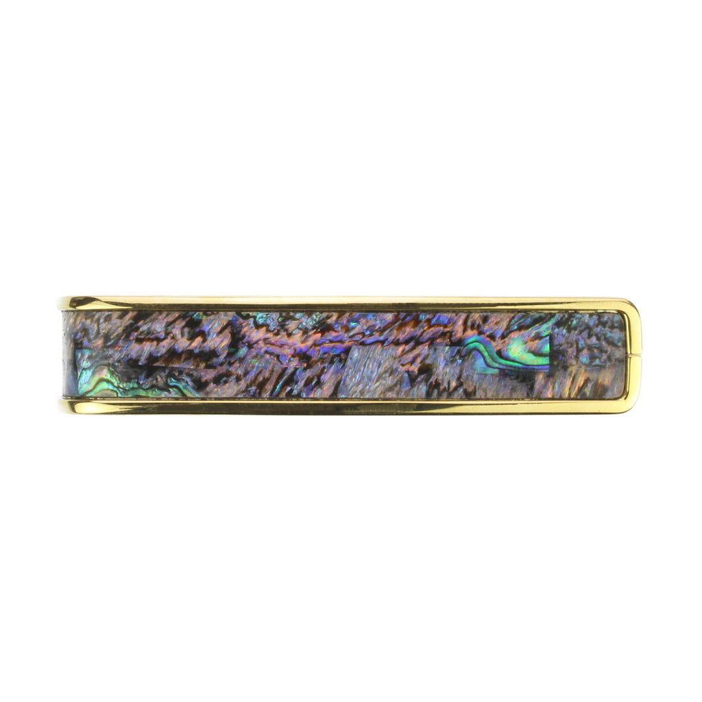 24k Gold Finish with Paua Heart Inlay