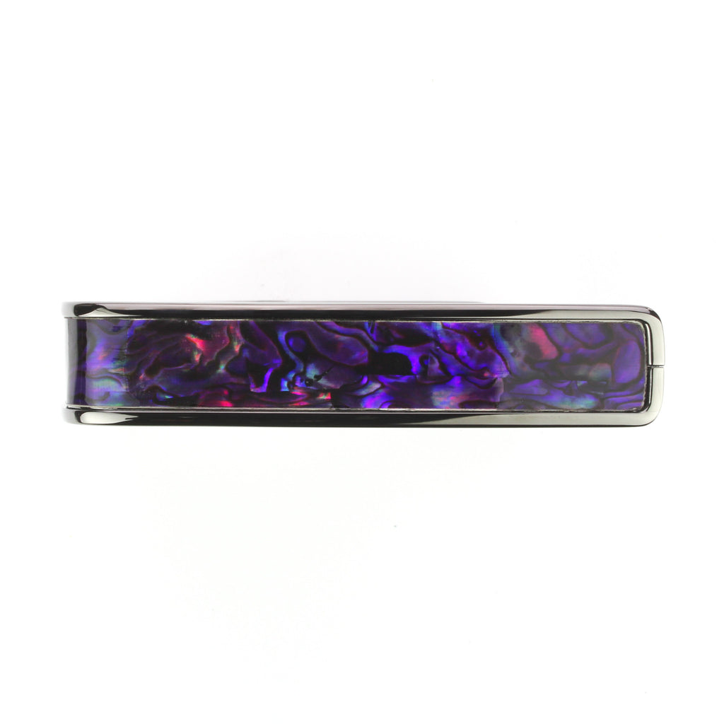 Black Chrome Finish with Purple Paua Inlay