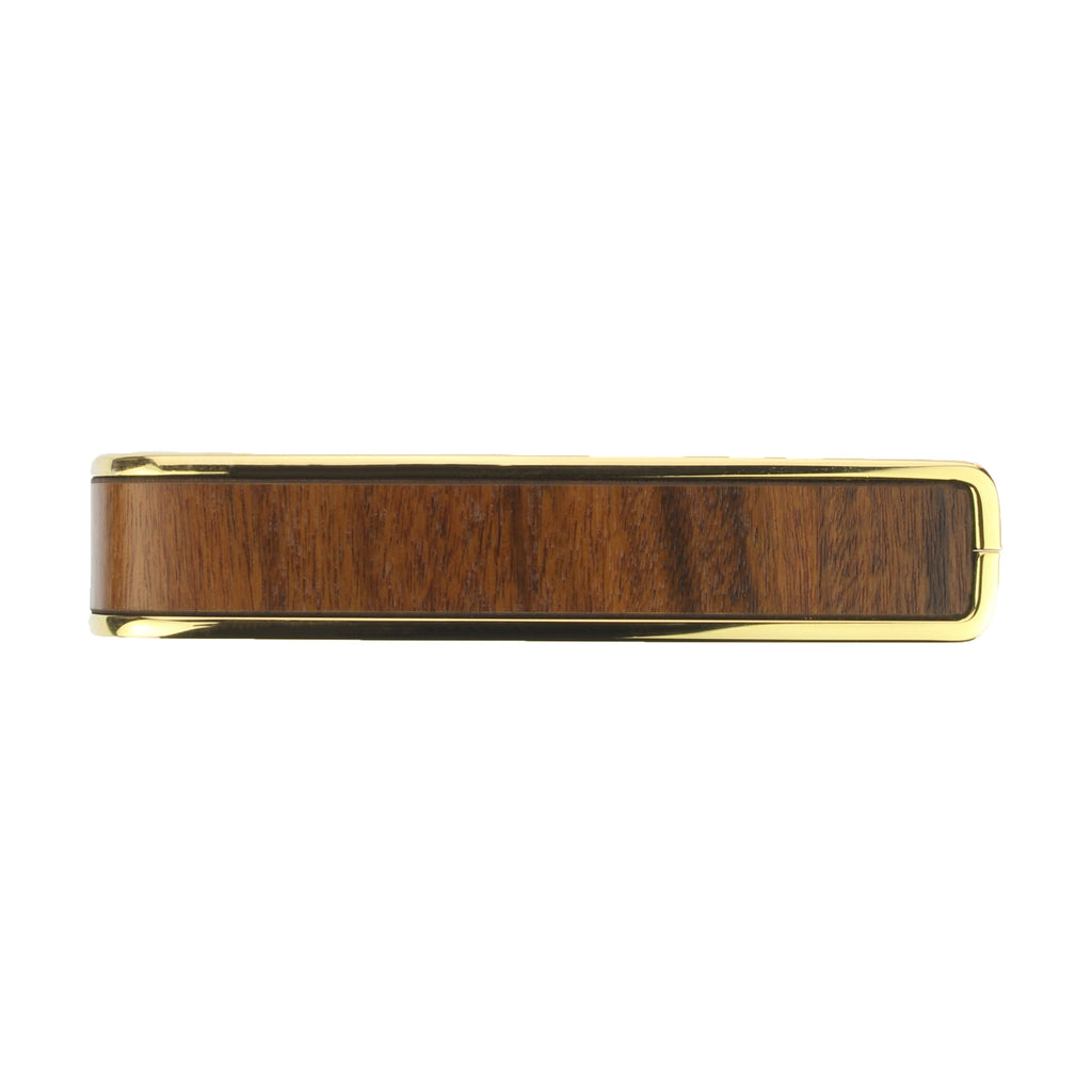 24k Gold Finish with Santos Rosewood Inlay