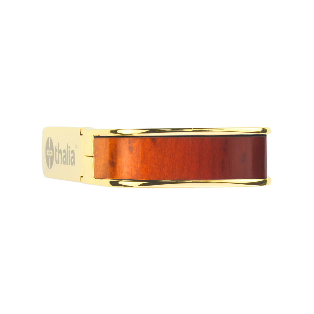 24k Gold Finish with Sunburst Birdseye Maple Inlay