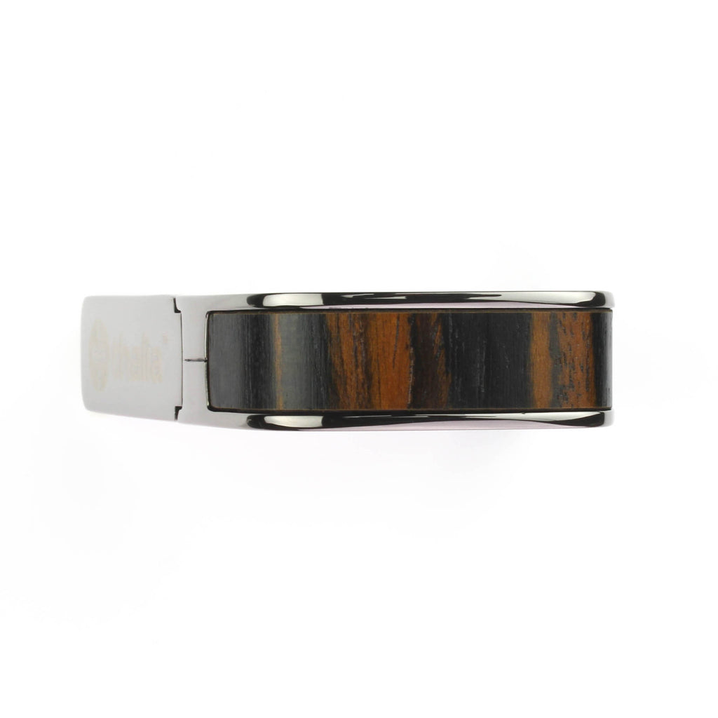 Black Chrome Finish with Macassar Ebony Inlay