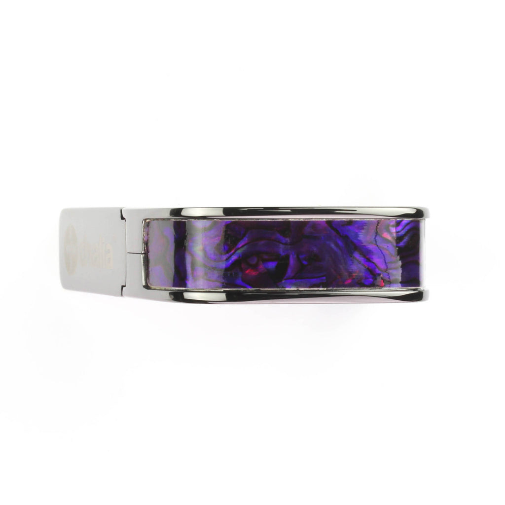 Black Chrome Finish with Purple Paua Inlay